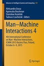 Cover: Man-Machine Interactions 4 - Springer