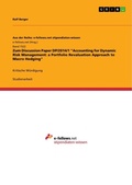 Cover: Zum Discussion Paper DP/2014/1 "Accounting for Dynamic Risk Management - Aus der Reihe: e-fellows.net stipendiaten-wissen