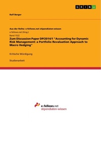 Enlarge image Cover: Zum Discussion Paper DP/2014/1 "Accounting for Dynamic Risk Management - Aus der Reihe: e-fellows.net stipendiaten-wissen
