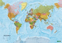 Abbildung von: Wandkarte: The World, international, Poster 1:40.000.000, Metallbestäbt in Rolle - Freytag-Berndt und ARTARIA