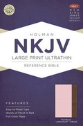 Cover: NKJV Large Print Ultrathin Reference Bible, Pink/Brown - Broadman & Holman Publishers