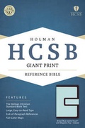 Cover: HCSB Giant Print Reference Bible, Brown/Blue Leathertouch - Broadman & Holman Publishers
