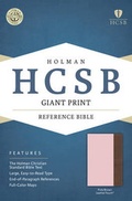 Cover: HCSB Giant Print Reference Bible, Pink/Brown Leathertouch - Broadman & Holman Publishers