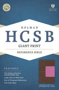 Cover: HCSB Giant Print Reference Bible, Pink/Brown Leathertouch - Broadman & Holman Publishers