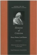 Cover: Elements of Criticism - Liberty Fund Inc.
