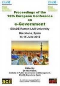 Enlarge image Cover: Proceedings of the 12th European Conference on eGovernment - Academic Conferences Publishing International