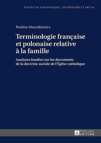 Abbildung von: Terminologie française et polonaise relative à la famille - Peter Lang Verlag