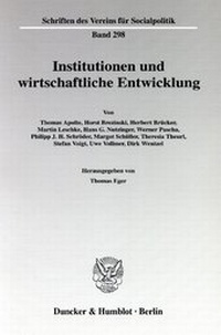 Abbildung von: Institutionen und wirtschaftliche Entwicklung - Duncker & Humblot