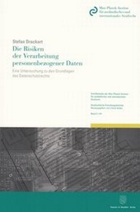 Abbildung von: Die Risiken der Verarbeitung personenbezogener Daten. - Duncker & Humblot