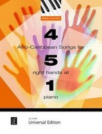 Abbildung von: 4 Afro-Caribbean Songs for 5 Right Hands at 1 Piano für 5 rechte Hände an einem Klavier - Universal Edition