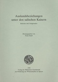 Cover: Auslandsbeziehungen unter den salischen Kaisern - verlag regionalkultur