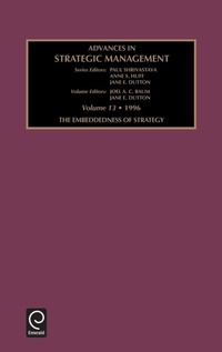 Enlarge image Cover: Embeddedness of Strategy - JAI Press Inc.