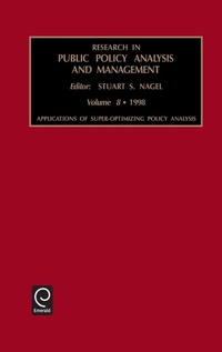 Enlarge image Cover: Applications of Super-optimizing Policy Analysis - JAI Press Inc.