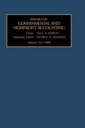 Cover: Research in Governmental and Nonprofit Accounting: Volume 10 - JAI Press Inc.