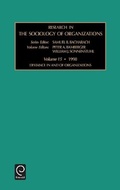 Cover: Research in the Sociology of Organizations - JAI Press Inc.