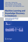 Cover: Machine Learning and Knowledge Discovery in Databases - Springer