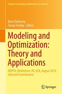 Enlarge image Cover: Modeling and Optimization: Theory and Applications - Springer