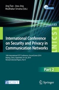 Cover: International Conference on Security and Privacy in Communication Networks - Springer