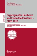 Cover: Cryptographic Hardware and Embedded Systems -- CHES 2015 - Springer