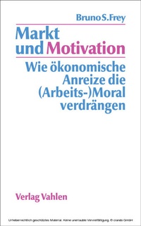 Abbildung von: Markt und Motivation - Vahlen