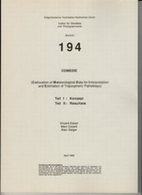Enlarge image Cover: COMEDIE. Collocation of Meteorological Data for Interpretation and... - ETH Zürich Inst. f. Geodäsie u. Photogrammetrie