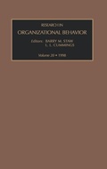 Cover: Research in Organizational Behavior: Volume 20 - JAI Press Inc.