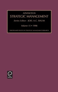 Enlarge image Cover: Disciplinary Roots of Strategic Management - JAI Press Inc.