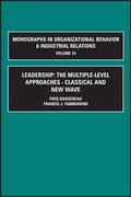 Cover: Leadership: The Multiple-Level Approaches - JAI Press Inc.