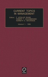 Enlarge image Cover: Current Topics in Management - JAI Press Inc.