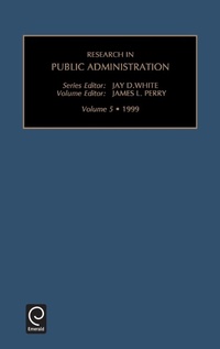 Enlarge image Cover: Research in Public Administration - JAI Press Inc.
