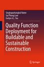 Cover: Quality Function Deployment for Buildable and Sustainable Construction - Springer