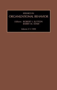 Enlarge image Cover: Research in Organizational Behavior: Volume 21 - JAI Press Inc.