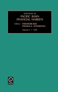 Enlarge image Cover: Advances in Pacific Basin Financial Markets - JAI Press Inc.