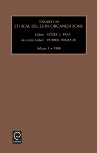 Enlarge image Cover: Research in Ethical Issues in Organizations - JAI Press Inc.