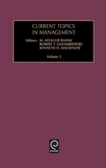 Cover: Current Topics in Management - JAI Press Inc.