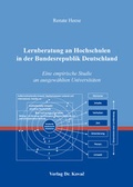 Cover: Lernberatung an Hochschulen in der Bundesrepublik Deutschland - Kovac, Dr. Verlag