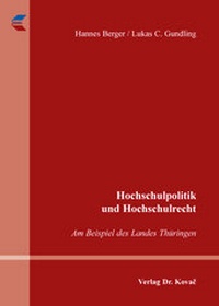Abbildung von: Hochschulpolitik und Hochschulrecht - Kovac, Dr. Verlag