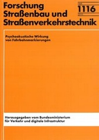 Abbildung von: Psychoakustische Wirkung von Fahrbahnmarkierungen - Fachverlag NW in Carl Ed. Schünemann KG