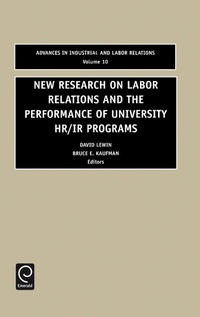 Abbildung von: New Research on Labor Relations and the Performance of University HR/IR Programs - JAI Press Inc.
