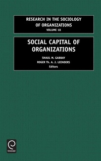 Enlarge image Cover: Social Capital of Organizations - JAI Press Inc.