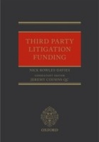 Abbildung von: Third Party Litigation Funding - OUP Oxford