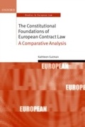 Cover: The Constitutional Foundations of European Contract Law - OUP eBook