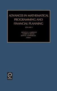 Enlarge image Cover: Advances in Mathematical Programming and Financial Planning - JAI Press Inc.
