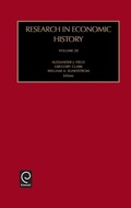 Cover: Research in Economic History - JAI Press Inc.