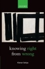 Cover: Knowing Right From Wrong - OUP Oxford