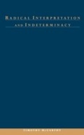 Cover: Radical Interpretation and Indeterminacy - Oxford University Press