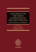 Cover: Documents on the Tokyo International Military Tribunal - OUP eBook