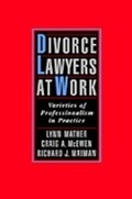 Cover: Divorce Lawyers at Work - OUP eBook