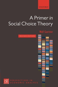 Enlarge image Cover: A Primer in Social Choice Theory - OUP eBook
