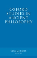 Cover: Oxford Studies in Ancient Philosophy volume 39 - OUP eBook